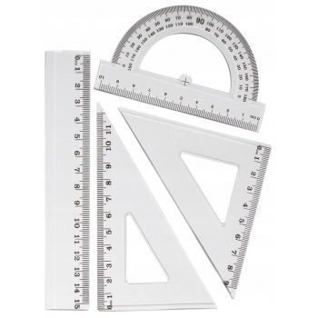 Komplet, zestaw geometryczny 4 elementy