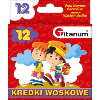 Kredki woskowe świecowe szkolne 12 kolorów