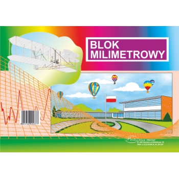 Blok milimetrowy A4 20 kartek papier milimetrowy