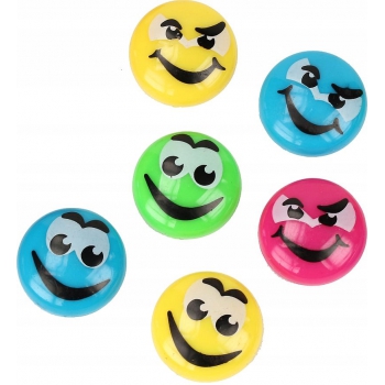 Magnesy do tablic na lodówkę okrągłe 2cm Smiley a8