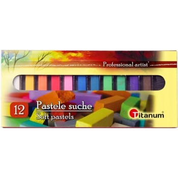 Pastele Suche Titanum 12 kolorów kredki pastelowe