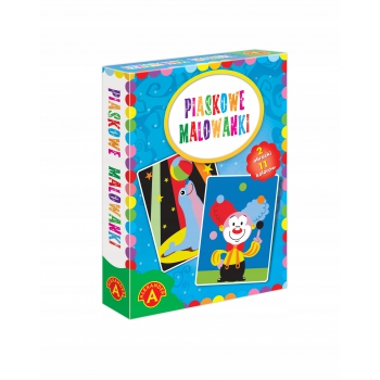 Piaskowe malowanki piaskowa foka klaun 2 OBRAZKI