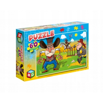 Puzzle dla dzieci 60 el KOWBOJE I STRAŻACY 4 +