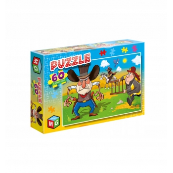 Puzzle dla dzieci 60 el KOWBOJE I STRAŻACY 4 +