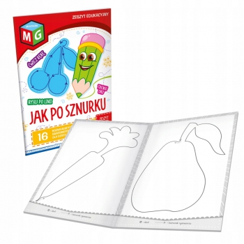 Zeszyt A4 edukacyjny WISIENKI rysowanie po śladzie