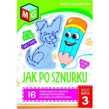 Zeszyt A4 edukacyjny PIESEK rysowanie po śladzie