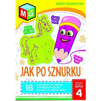 Zeszyt A4 edukacyjny KONIK rysowanie po śladzie