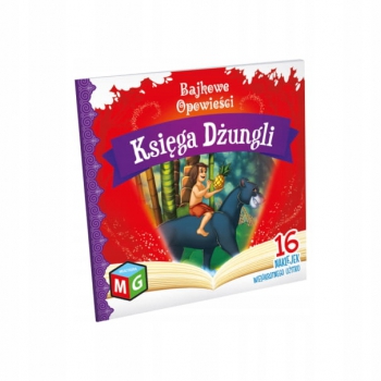 Bajka Księga Dżungli książeczka + 16 naklejek