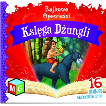 Bajka Księga Dżungli książeczka + 16 naklejek