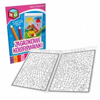 Zagadkowe kolorwanki nr 3 kolorowanka zeszyt edu