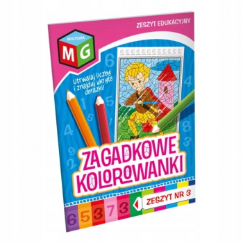 Zagadkowe kolorwanki nr 3 kolorowanka zeszyt edu