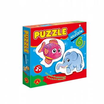 Moje pierwsze puzzle 6w1 ZWIERZĄTKA 2+ Baby 27 el
